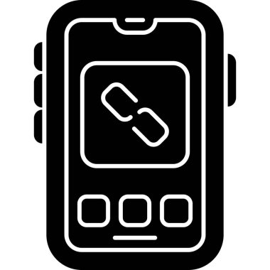 smartwatch simgesi ile smartwatch, basit vektör illüstrasyonu