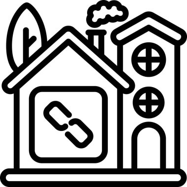 Ev. Web simgesi basit illüstrasyon