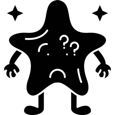 Çizgi film yıldızının vektör çizimi