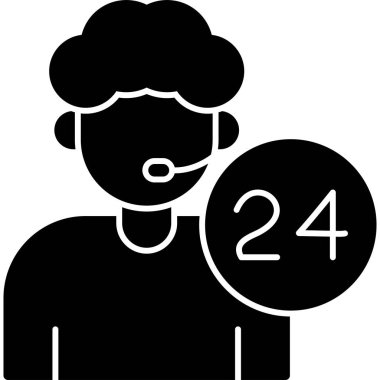 Çağrı merkezi ikon vektör illüstrasyonu