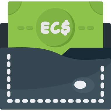 Doları nakit düz vektör simgesi