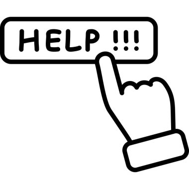 yardımcı el yardım simgesi ana hat biçiminde