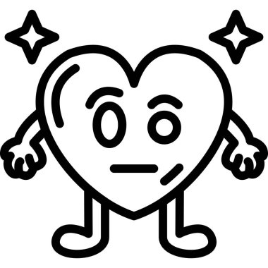 Kalp. Web simgesi basit illüstrasyon