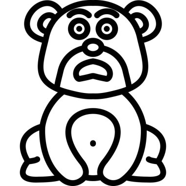 ifade ifadeleri ile ayı vektör illüstrasyonuName