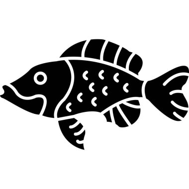 Balık ikonu. vektör illüstrasyonu