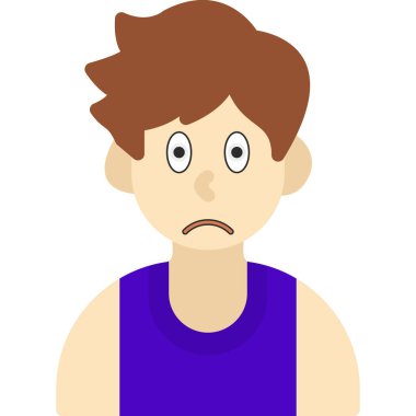 Kızgın çocuk ikonu. vektör illüstrasyonu