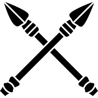 çapraz kılıçlar ve bıçak, vektör simgesi