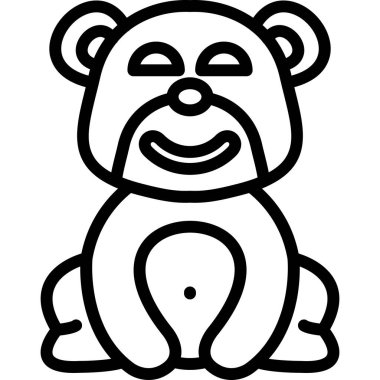 Maymun simgesi, vektör çizim