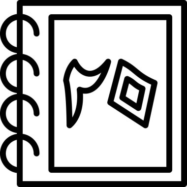 Bir kitap simgesinin vektör illüstrasyonu