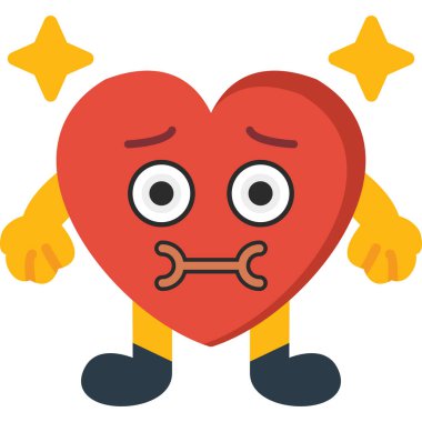 kalp çizgi film ikonu tasarımı