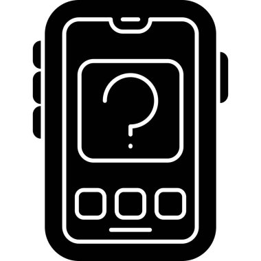 Akıllı telefon simgesi, basit vektör illüstrasyonu