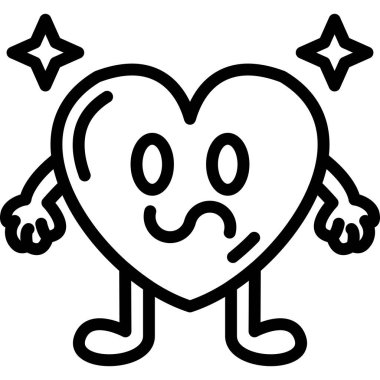 Kalp. Web simgesi basit illüstrasyon