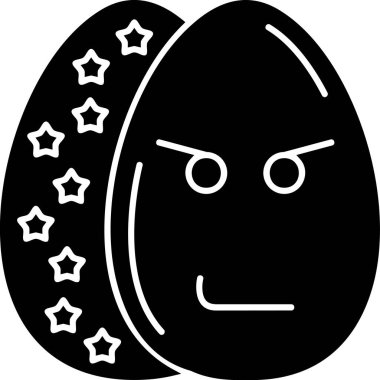 Paskalya yumurtası simgesi basit vektör