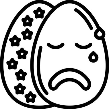 Yumurta. Web simgesi basit illüstrasyon