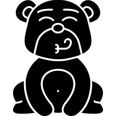 Ayı. Web simgesi basit tasarım