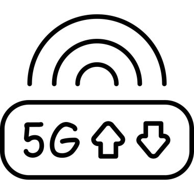 Wi-Fi sinyal ikon vektörü. İnce çizgi işareti. izole edilmiş sınır sembolü çizimi