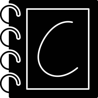 Beyaz arkaplanın siyah ve beyaz simgesinin vektör çizimi