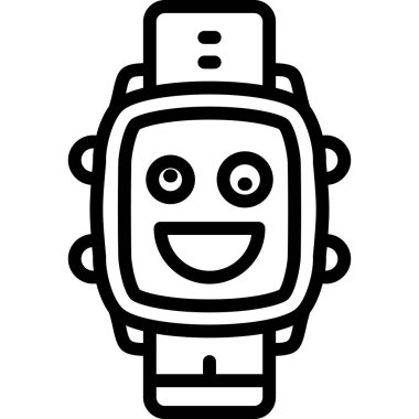 robot. Web simgesi basit illüstrasyon