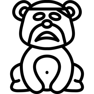 ayı ağ ikonu vektör illüstrasyonu