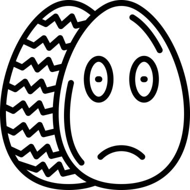 Yumurta suratlı, yumurta ikonlu, dış hatlı.