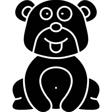 Beyaz arkaplandaki ayı karikatürünün vektör çizimi