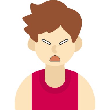 Genç adam avatar karakter vektör illüstrasyon tasarımı