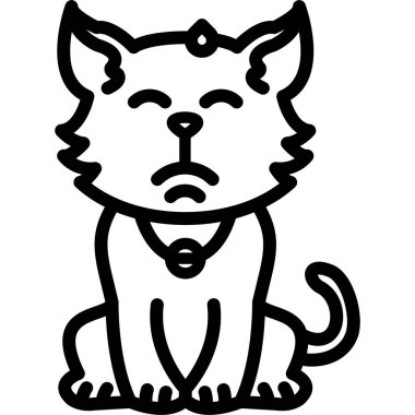 kedi simgesi vektör illüstrasyonu