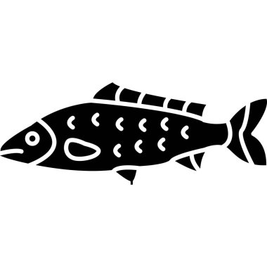 Balık. Web simgesi basit illüstrasyon