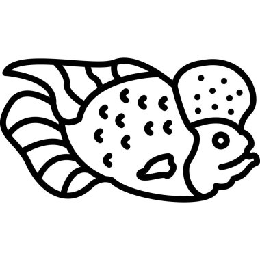 balık simgesi vektör illüstrasyonu