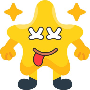 Sevimli sarı yıldız karakteri