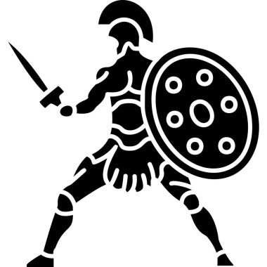 Kılıçlı bir savaşçının vektör çizimi