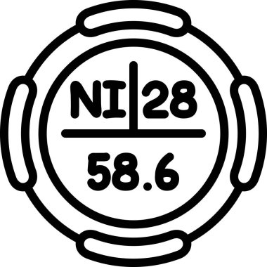 6 9 derecelik bir ikonun vektör illüstrasyonu