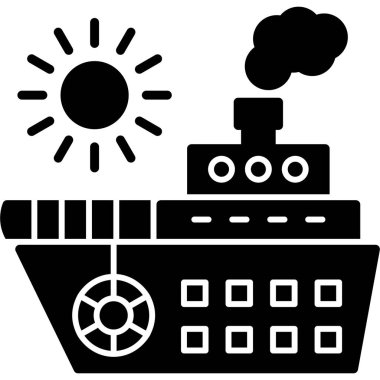 Gemi simgesi vektör illüstrasyonu