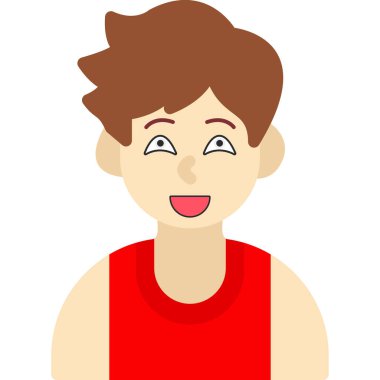 çocuk avatar karikatür karakter vektör çizimi