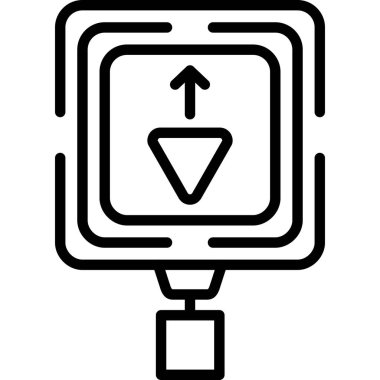 yön simgesi, vektör illüstrasyonu