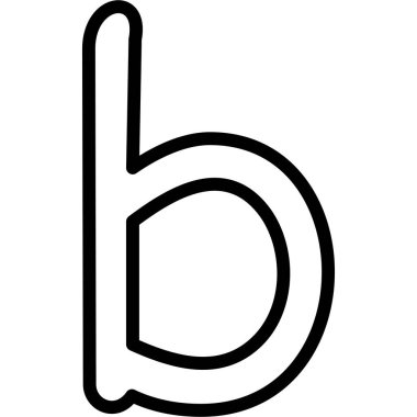 B harfi logo vektör illüstrasyon tasarımı