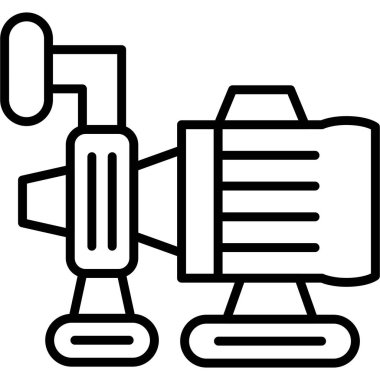 Kamera simgesi. özet çizimi