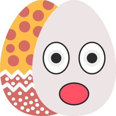 Paskalya yumurtası ikonu vektör çizimi