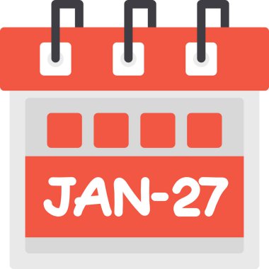 Takvim simgesi tasarımı, vektör illüstrasyonu