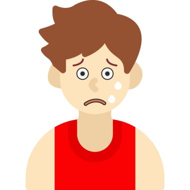 Hasta adam, illüstrasyon, beyaz arkaplan vektörü.