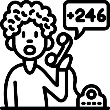 Çağrı merkezi müşteri simgesi ana hat biçiminde