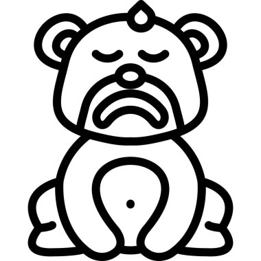 Tatlı çizgi film ayısının vektör çizimi