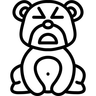 Sevimli ayı sinirli yüz ifadesi