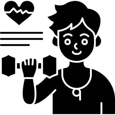 kalp doktoru web simgesi, vektör illüstrasyonu