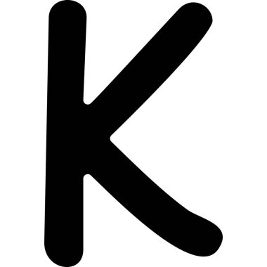 alfabe harfi k vektör illüstrasyon tasarımı