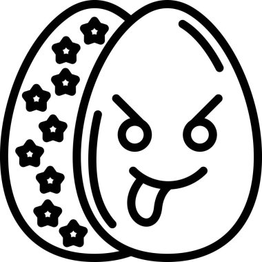 Mutlu yumurta ikonu, basit stil.