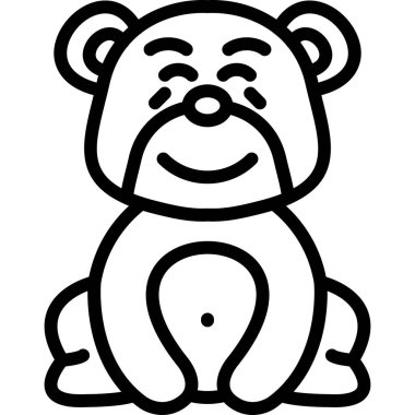 panda simgesi vektör illüstrasyonu