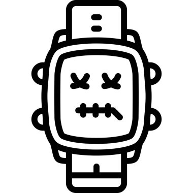 Saat simgesi, vektör illüstrasyonu