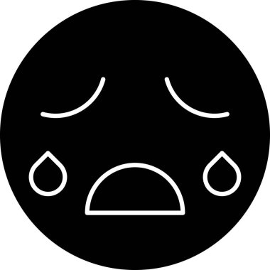 Üzücü simge vektör illüstrasyonu