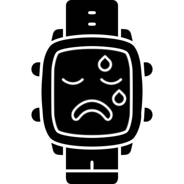 Ağlıyorum. Web simgesi basit illüstrasyon